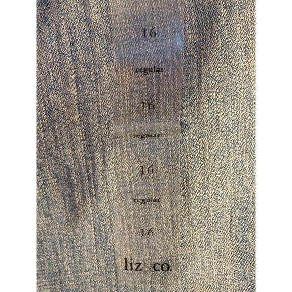 Liz & Co "Chelsea" Stretch Jeans Antique Wash BLUE JEANS Womens 16Reg Mid-Rise - Picture 11 of 16